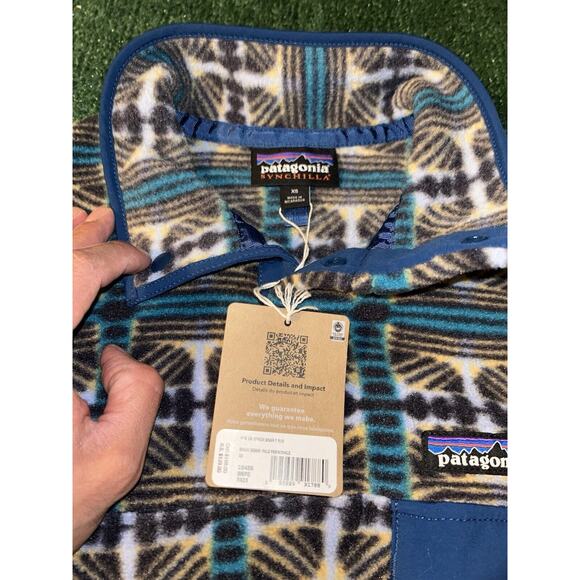 PATAGONIA LIGHTWEIGHT SYNCHILLA SNAP T PULLOVER Size X-Small Snow Beam - Picture 5 of 9